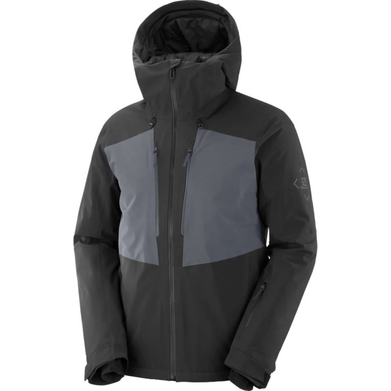 Black Salomon Highland Men's Insulated Jackets | IE LA1439